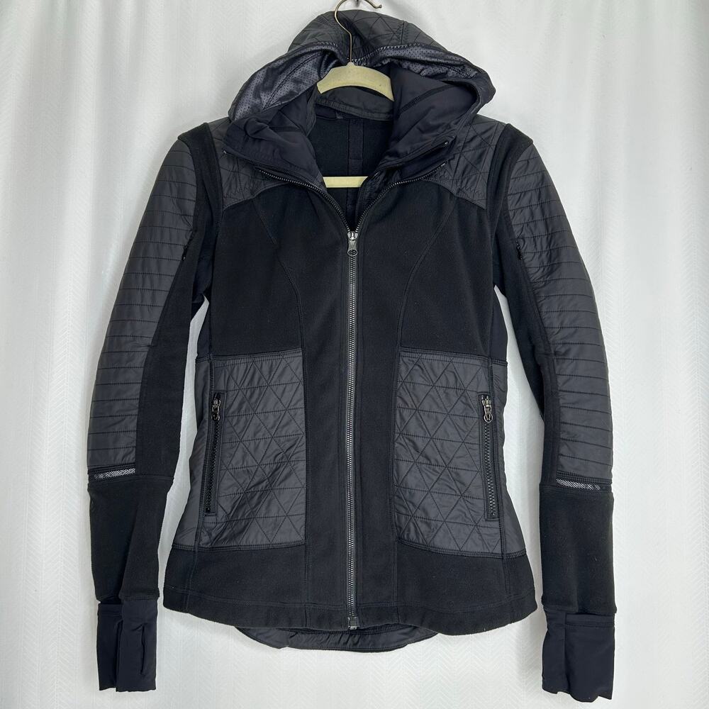 Lululemon black jacket hoodie 4 zip up